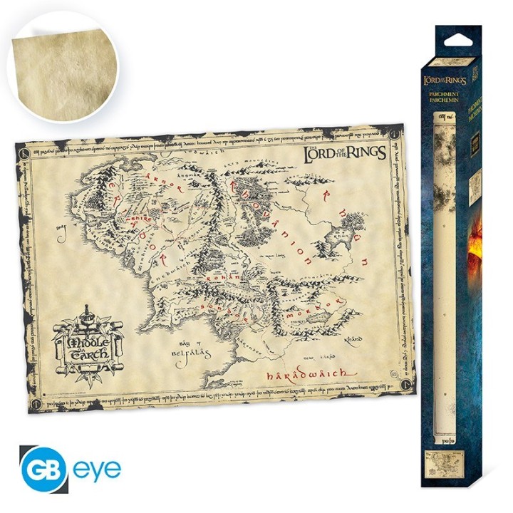 ABYSTYLE LORD OF THE RINGS - Poster pergamena (66x46): "Middle Earth"