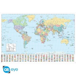 ABYSTYLE HARPER COLLINS - Poster Maxi 91.5x61: "World Map 21 French"