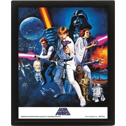 PYRAMID STAR WARS (NEW HOPE ONE SHEET) - POSTER 3D LENTICULAR INCORNICIATO