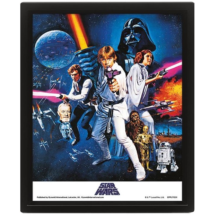 PYRAMID STAR WARS (NEW HOPE ONE SHEET) - POSTER 3D LENTICULAR INCORNICIATO
