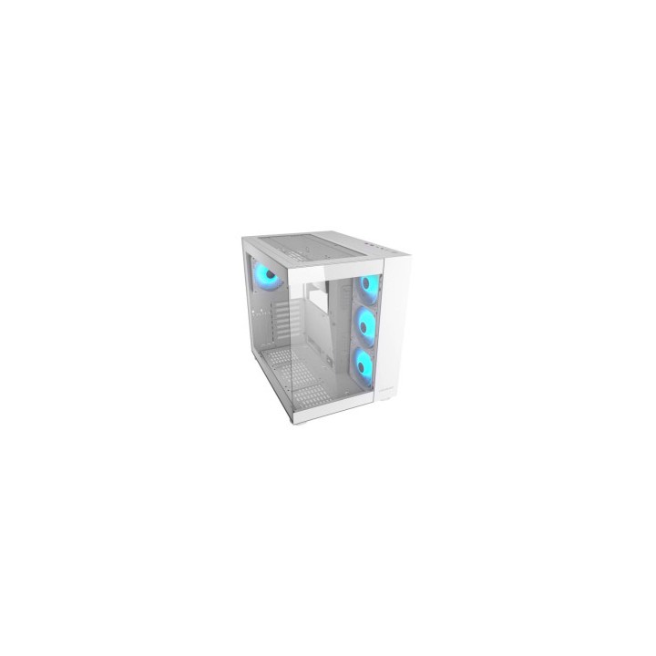 COUGAR CASE MID TOWER CUBE FV 150 RGB WHITE D.CHAMBER 3120+120mm ARGB.