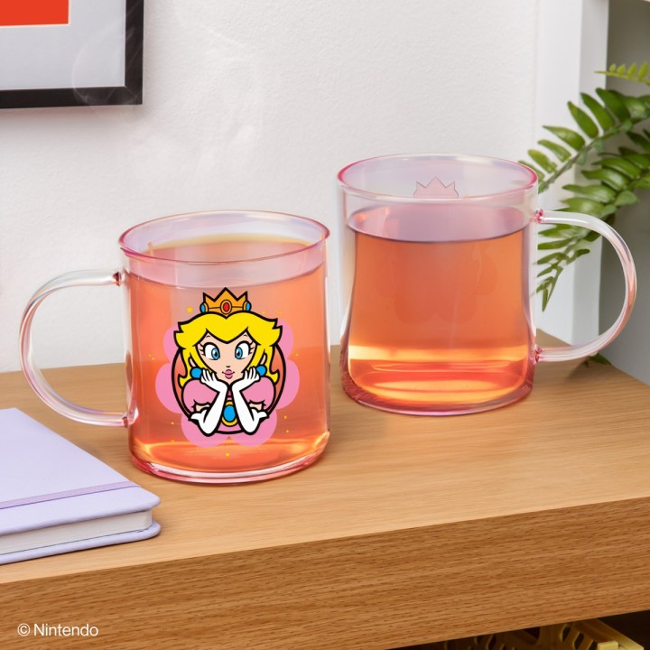 PALADONE - Princess Peach Iridescent Glass Mug