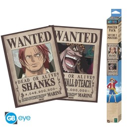 ABYSTYLE ONE PIECE - Set 2 Poster (52x38): "Wanted Shanks & Blackbeard"