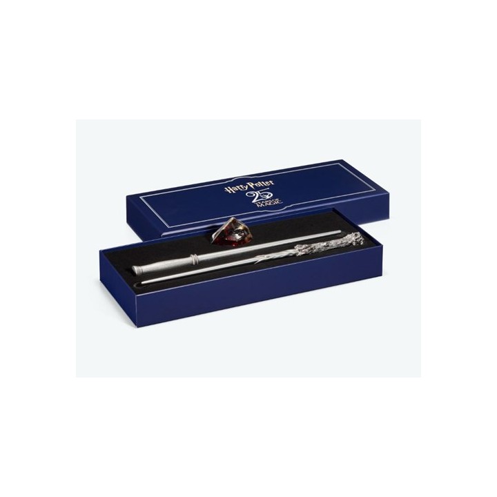 NOBLE COLLECTION 113878 Harry Potter 25th Anniversary Wands And Sorcerer's Stone Set