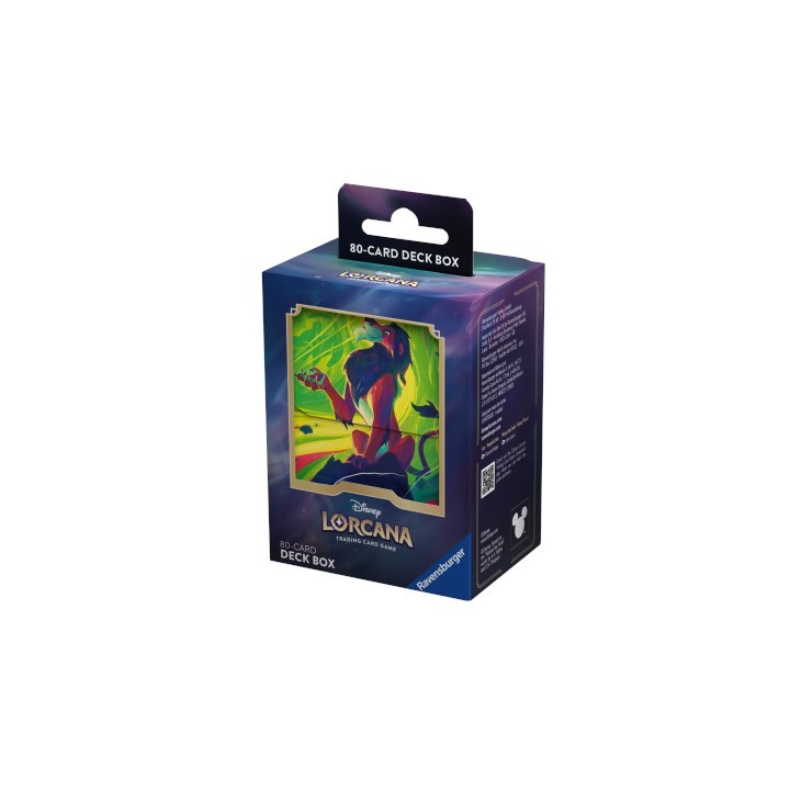 RAVENSBURGER Disney: Lorcana - Set 6 Mare di Azzurrite - Porta Mazzo - Scar - Vengeful Lion
