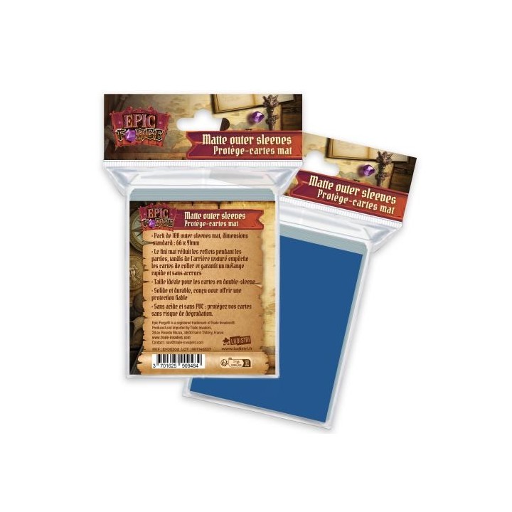 EPIC FORGE Outer sleeves Mat (66*91 mm) x100 (100 microns) - BLUE