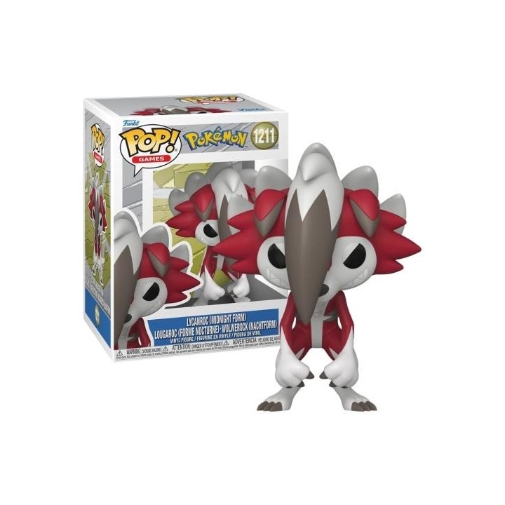 FUNKO POP Games: Pokemon - 1211 Lycanroc (Midnight Form) 9cm