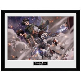 ABYSTYLE ATTACK ON TITAN - Poster incorniciato: "Smoke Blast" (30x40)