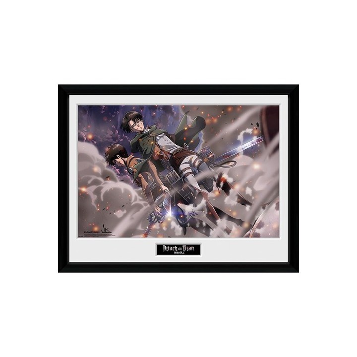 ABYSTYLE ATTACK ON TITAN - Poster incorniciato: "Smoke Blast" (30x40)