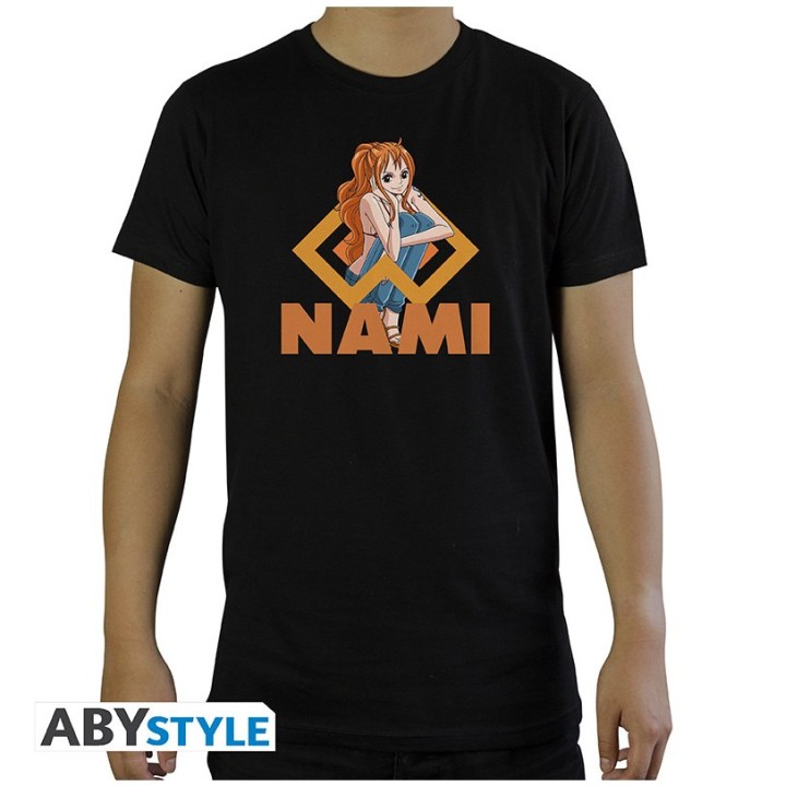 ONE PIECE - Tshirt "Nami" man SS Black - basic *Medium - Men's T-shirts