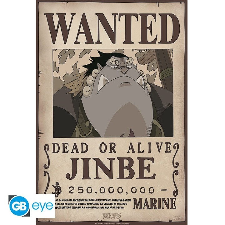 ABYSTYLE ONE PIECE - Poster: "Wanted Jinbe" (52x35)