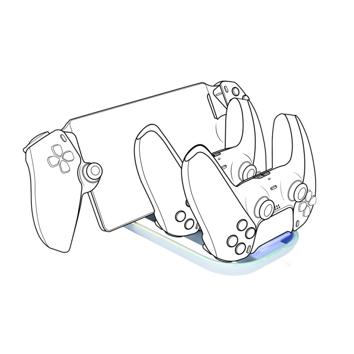 NACON Ricarica per 2 controller Dualsense PS5/PS Portal