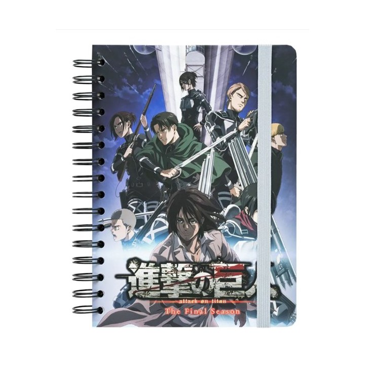 ERIK.QUADERNO COPERTINA RIGIDA A5 ATTACK ON TITAN