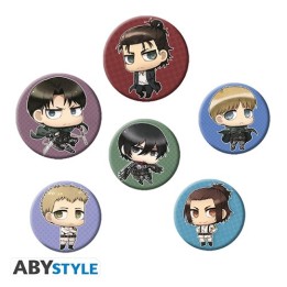 ABYSTYLE ATTACK ON TITAN - Set 6 spille: Personaggi chibi