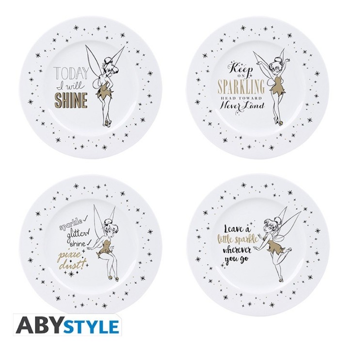 ABYSTYLE DISNEY - Set 4 Piatti "Tinkerbell"