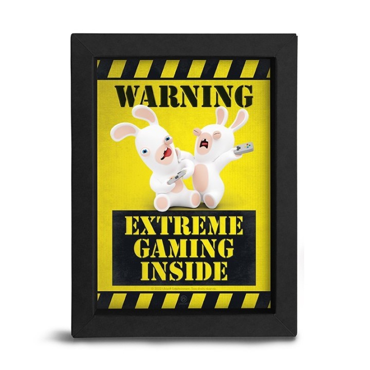 ABYSTYLE RAVING RABBIDS - Poster incorniciato: "Extreme Gaming Inside"