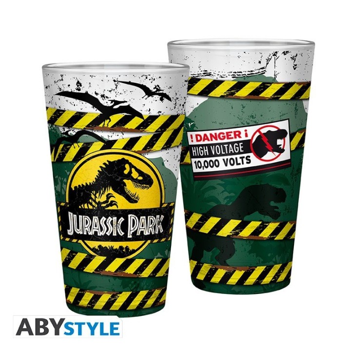 ABYSTYLE JURASSIC PARK: Bicchiere 400 ml: "Danger High Voltage"