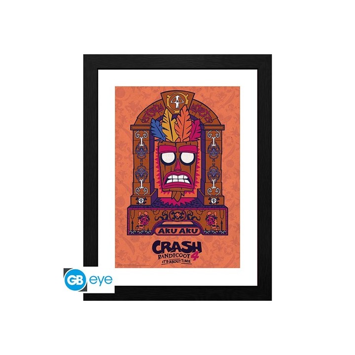 ABYSTYLE CRASH BANDICOOT- Poster incorniciato: "Aku Aku"