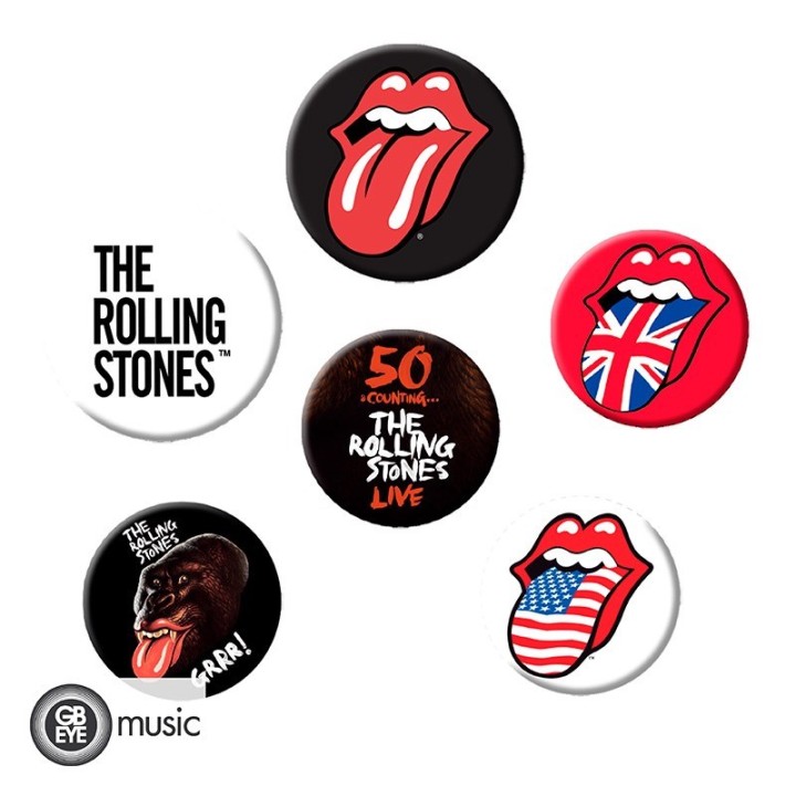 ABYSTYLE THE ROLLING STONES - Set 6 Spille: "Badge Pack"
