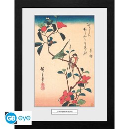 ABYSTYLE HIROSHIGE - Poster incorniciato: "Japanese White-eye and Ti" (12x16)