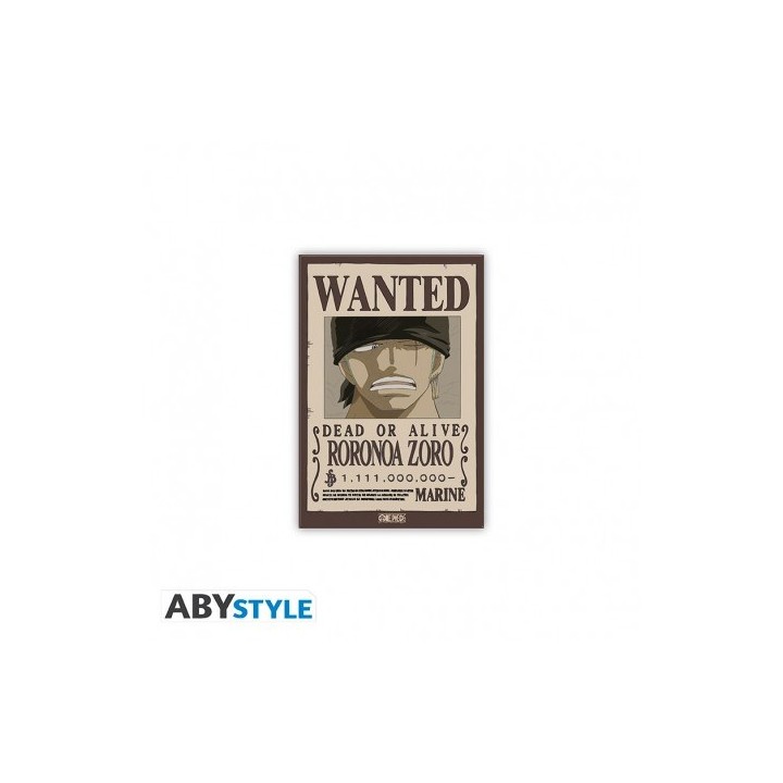 ABYSTYLE ONE PIECE - Standard Magnete: "Wanted Zoro"