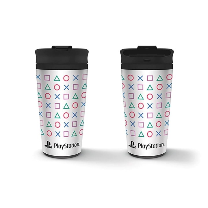 PYRAMID Playstation Tazza - Playstation (Shapes) Metal Travel Mug
