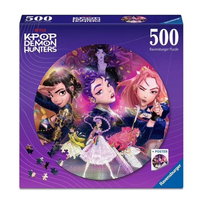 RAVENSBURGER K-Pop Demon Hunters Round 500 pc