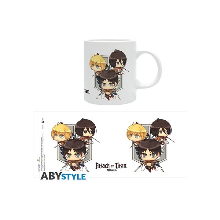ABYSTYLE ATTACK ON TITAN - Tazza 320 ml: "Chibi Trio"