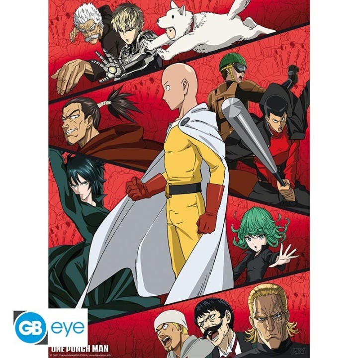 ABYSTYLE ONE PUNCH MAN - Poster piccolo: "Gathering of heroes" (52x38)