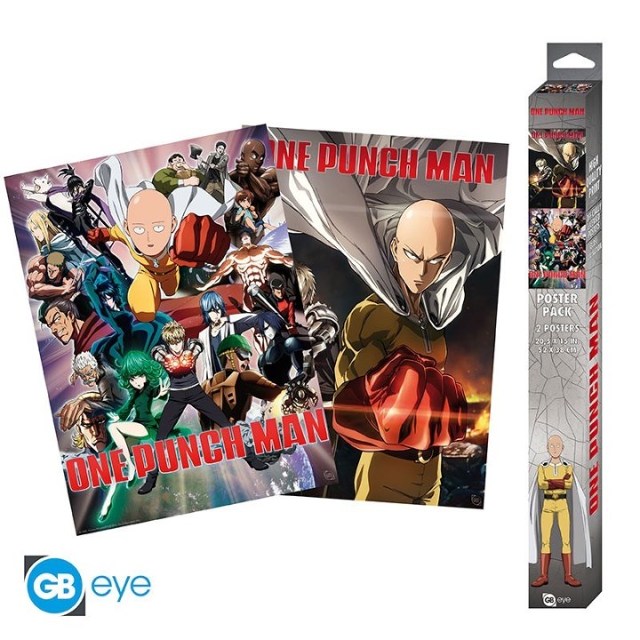 ABYSTYLE ONE PUNCH MAN - Set 2 Posters: "Saitama & Genos"