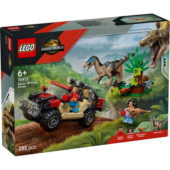 LEGO 76972 Fuga dal Raptor sul fuoristrada