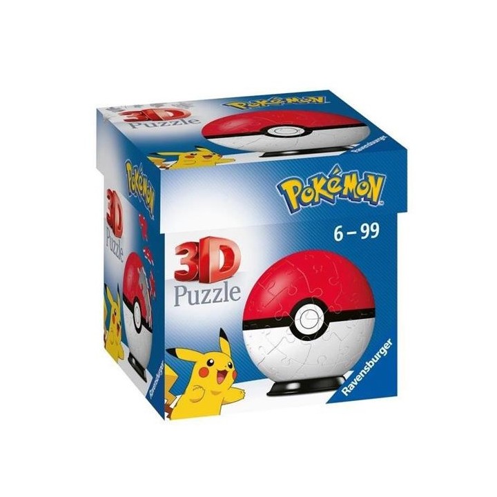 RAVENSBURGER Pokeball rossa3D Puzzleball 54 pezzi