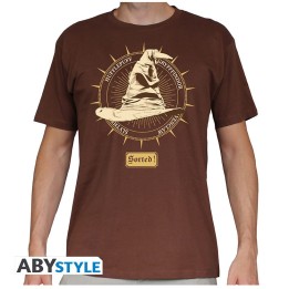 HARRY POTTER - Tshirt "Sorting hat" man SS Brown - basic*Medium - Men's T-shirts