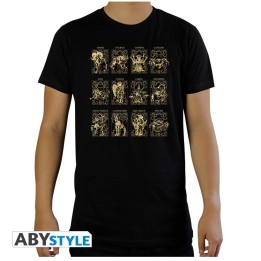 SAINT SEIYA - Tshirt "12 Golden Saints" man SS black - basic *Medium - Men's T-shirts