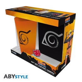 ABYSTYLE NARUTO SHIPPUDEN - Bicchiere XXL + Spilla + Agenda "Konoha"