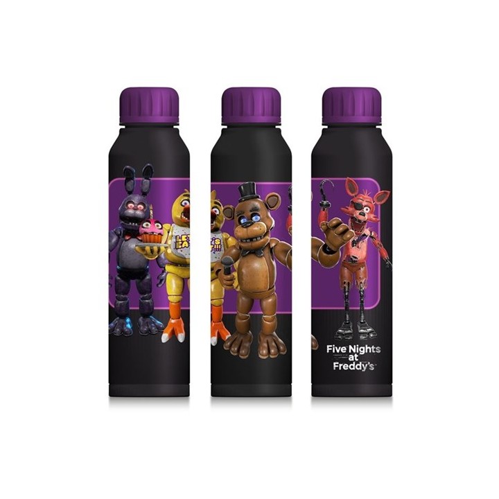 PYRAMID FIVE NIGHTS AT FREDDY'S (CHARACTERS) SLIM METAL DRINKS BOTTLE