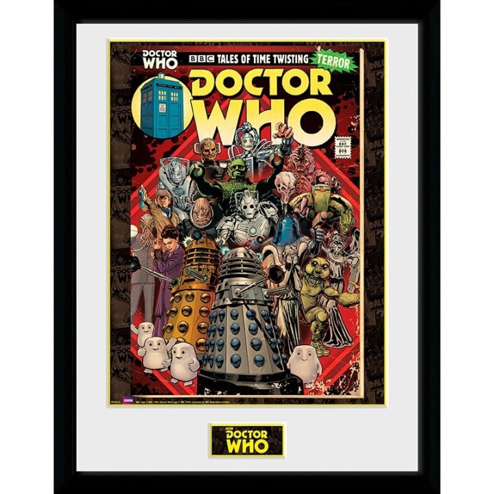 ABYSTYLE DOCTOR WHO - Poster Incorniciato: "Villains Comics"