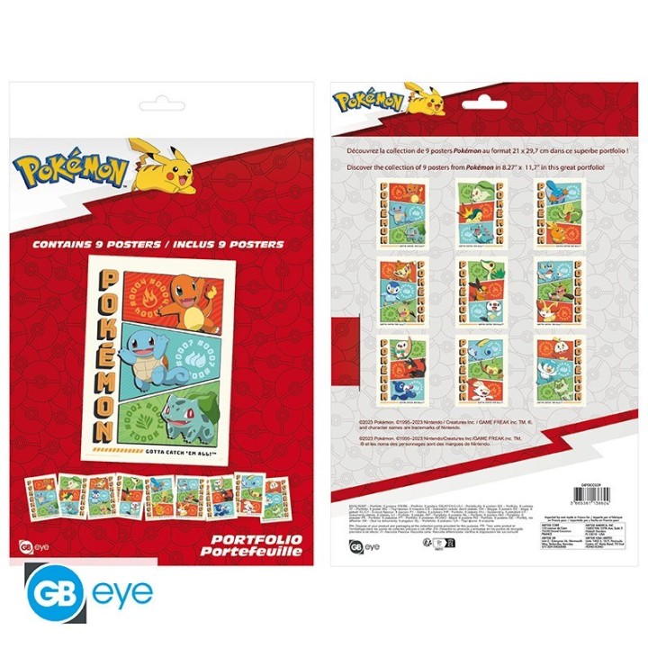 ABYSTYLE POKEMON - Portfolio 9 posters: "Starters" (21x29,7)