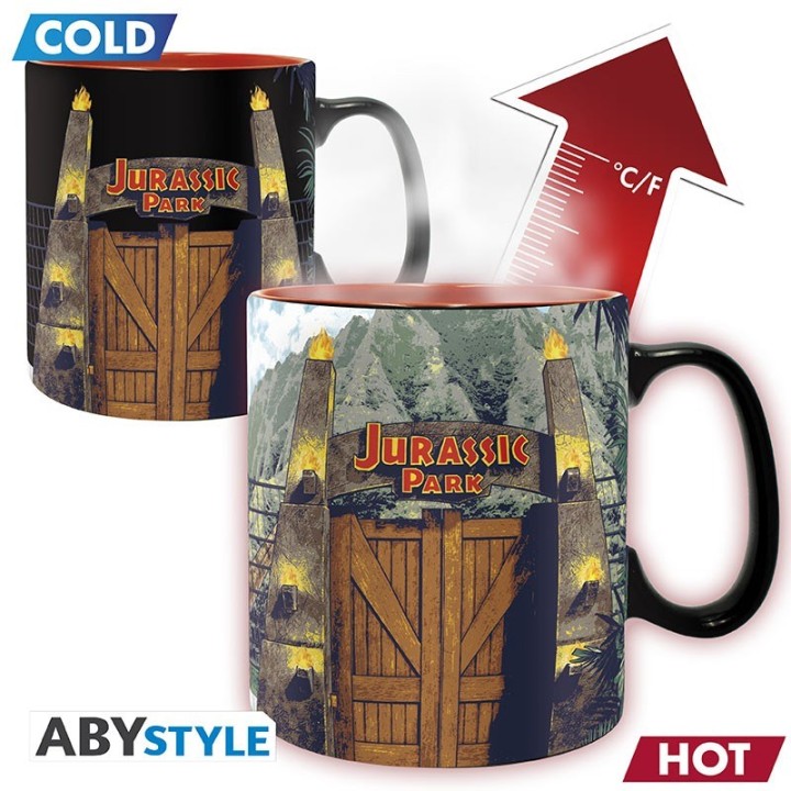 ABYSTYLE JURASSIC PARK - Tazza termosensibile 460 ml: "Gate"