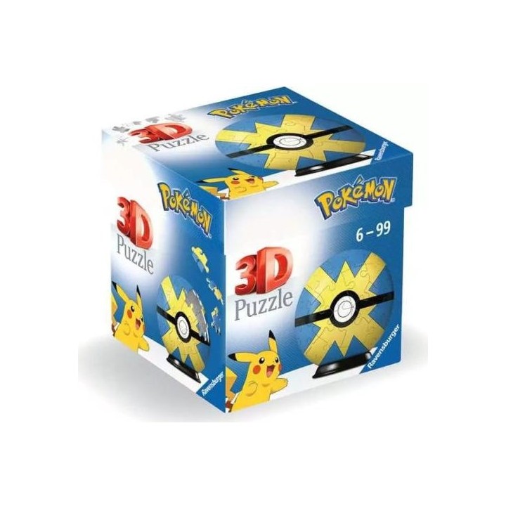 RAVENSBURGER Pokémon Quick Ball gialla-blu3D Puzzleball 54 pezzi
