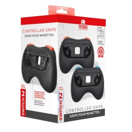 FREAKS AND GEEKS Pair of Controller Grips for Switch 2 Joy-Cons (Black)