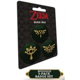 PYRAMID THE LEGEND OF ZELDA (TRIFORCE) 3PK BADGES