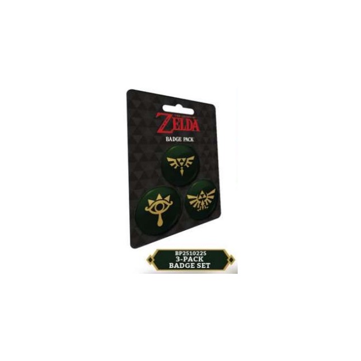 PYRAMID THE LEGEND OF ZELDA (TRIFORCE) 3PK BADGES