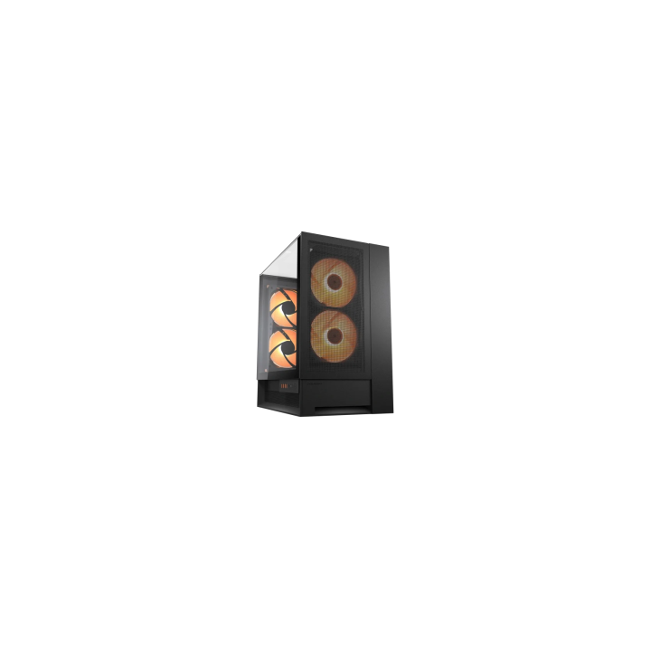 COUGAR CASE MID TOWER OMNY X BLACK 2TG 4FAN ARGB + HUB (supp GPU VERT.