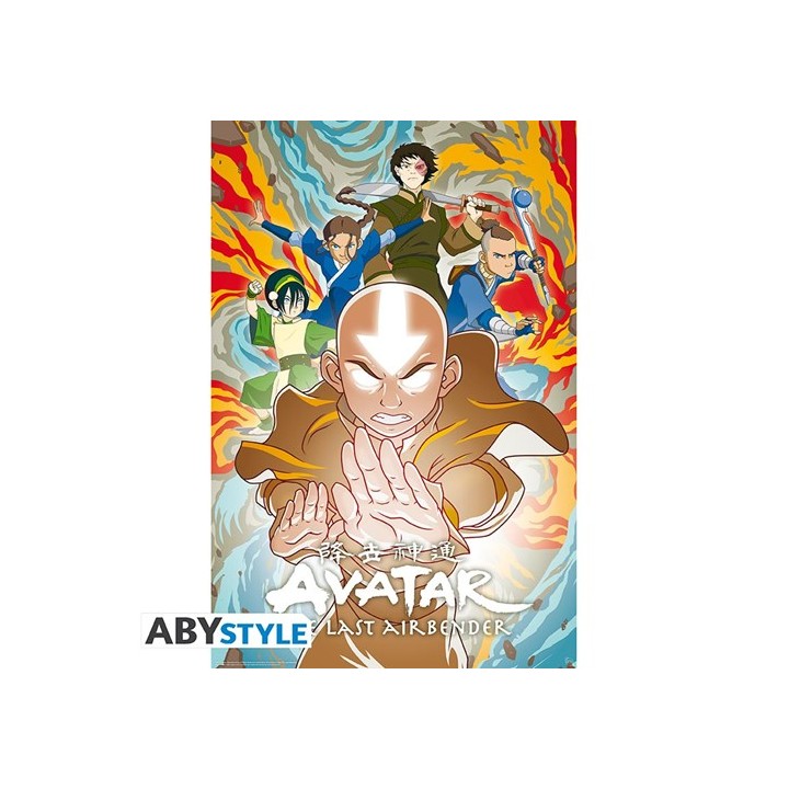 ABYSTYLE AVATAR - Poster grande: "Mastery of the Elements" (91.5x61)