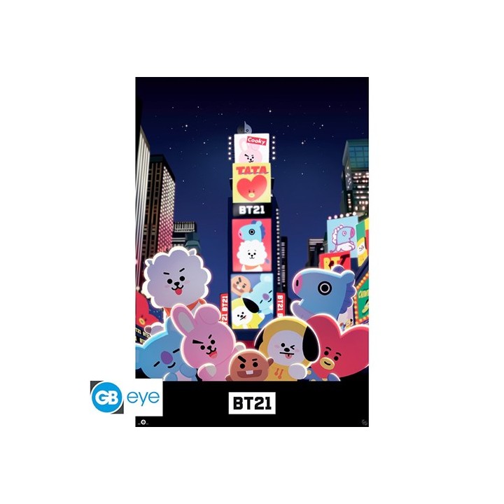 ABYSTYLE BT21 - Poster Maxi 91.5x61 : "Times Square"