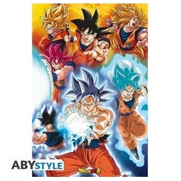 ABYSTYLE DRAGON BALL SUPER - Poster - "Goku's transformations" (91.5x61)