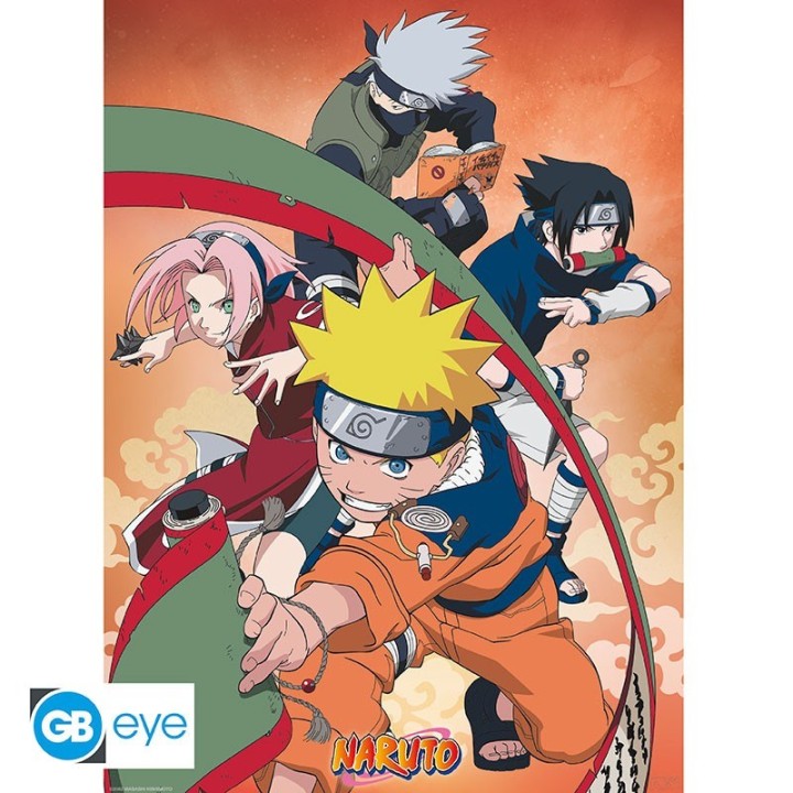 ABYSTYLE NARUTO - Set 2 Poster: " Team 7 " (52x38Cm)