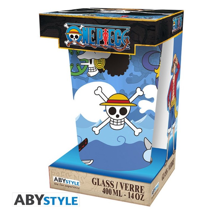ABYSTYLE ONE PIECE - Large Glass - 400ml - Skulls