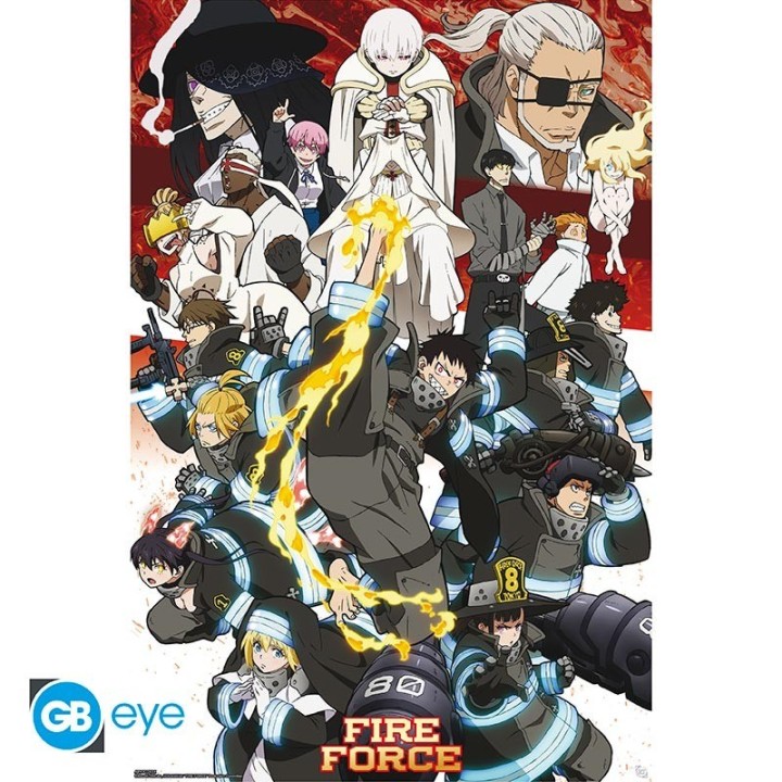 ABYSTYLE FIRE FORCE - Poster grande: "Key art S2" (91.5x61)